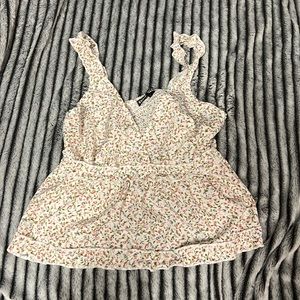 floral cropped tank